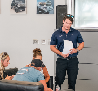 Dealership team at work