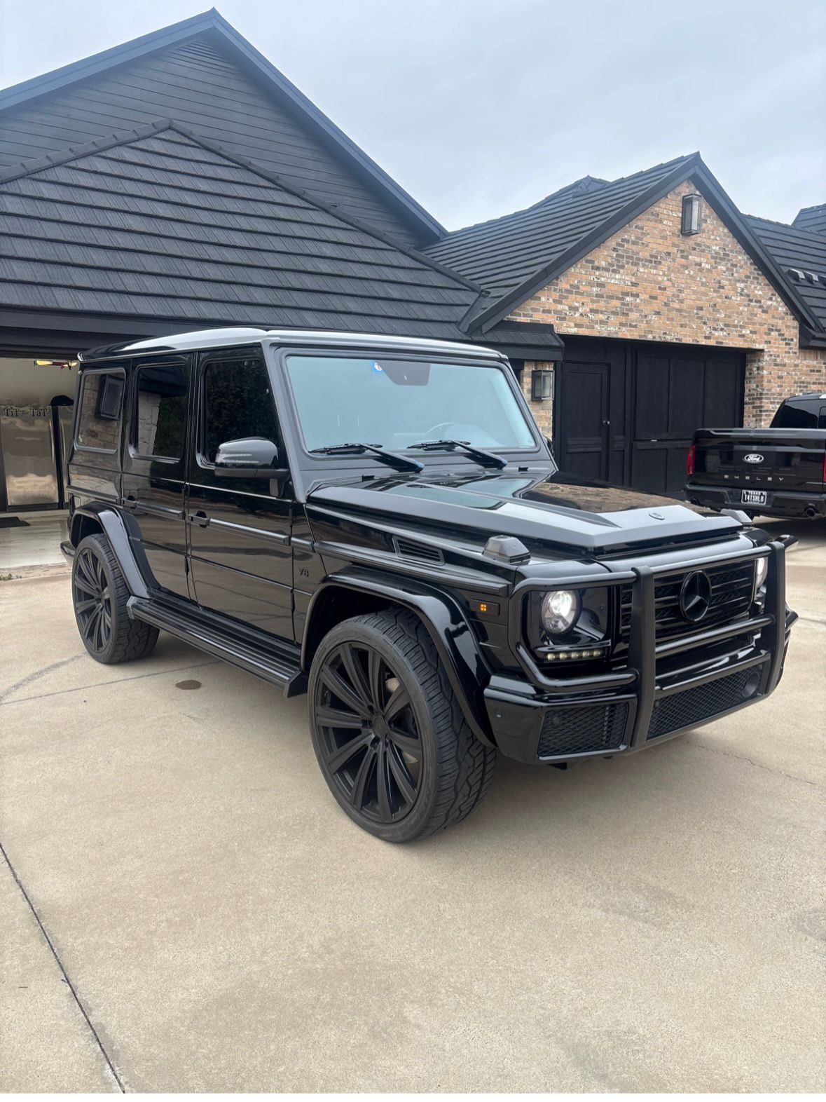 Customer with luxury vehicle